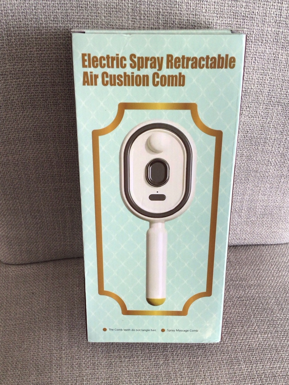 Electric Spray Retractable Air Cushion Comb - White
